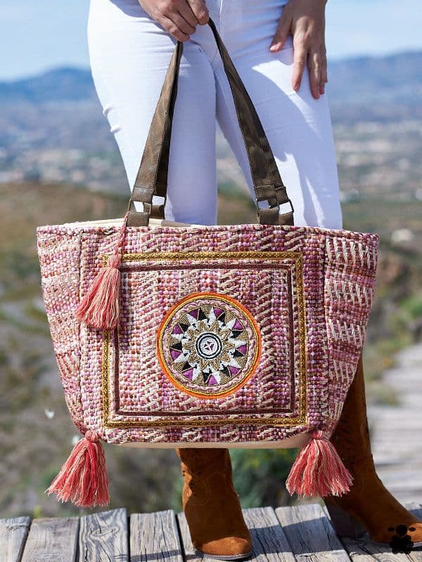 Bolso boho chic Nakoma rojo