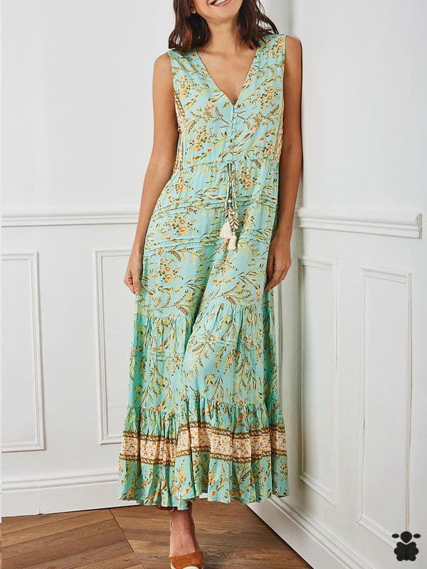 Vestido boho Alicia verde