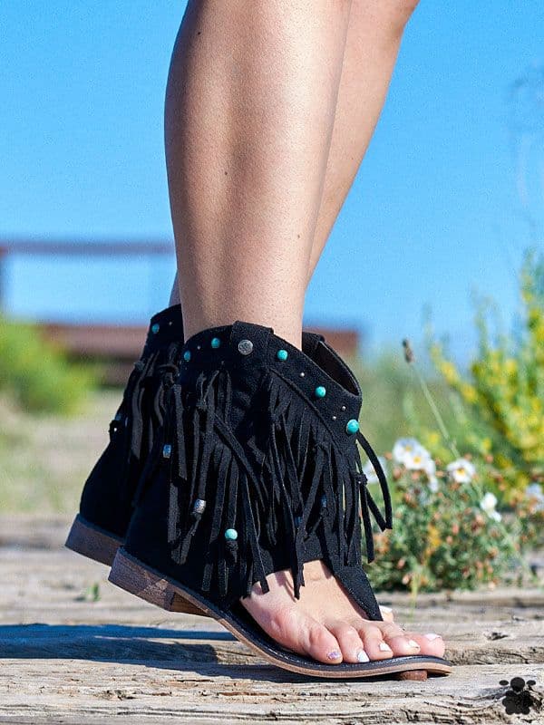 Sandalias boho Kahina negro