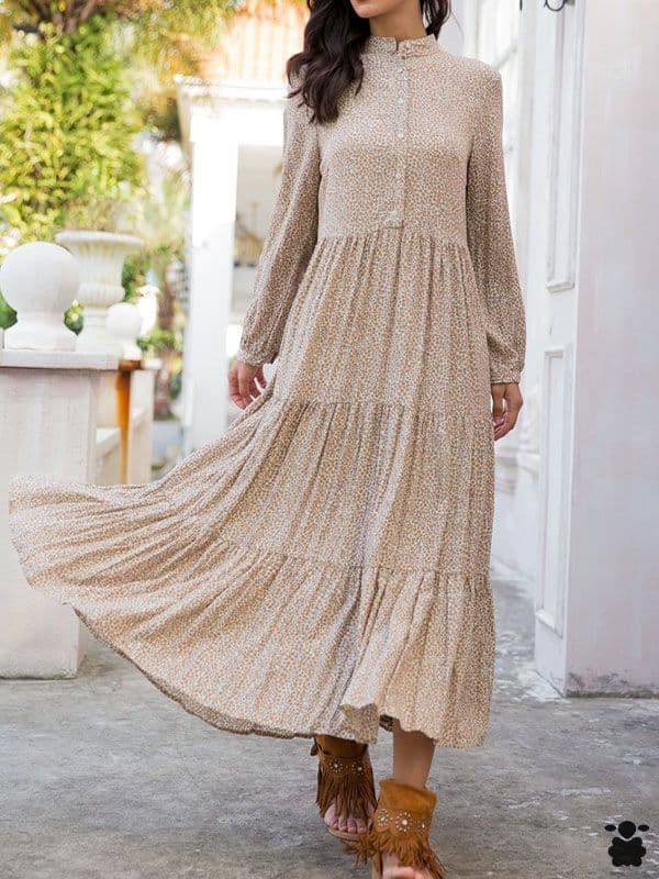 Vestido boho Tokio beige