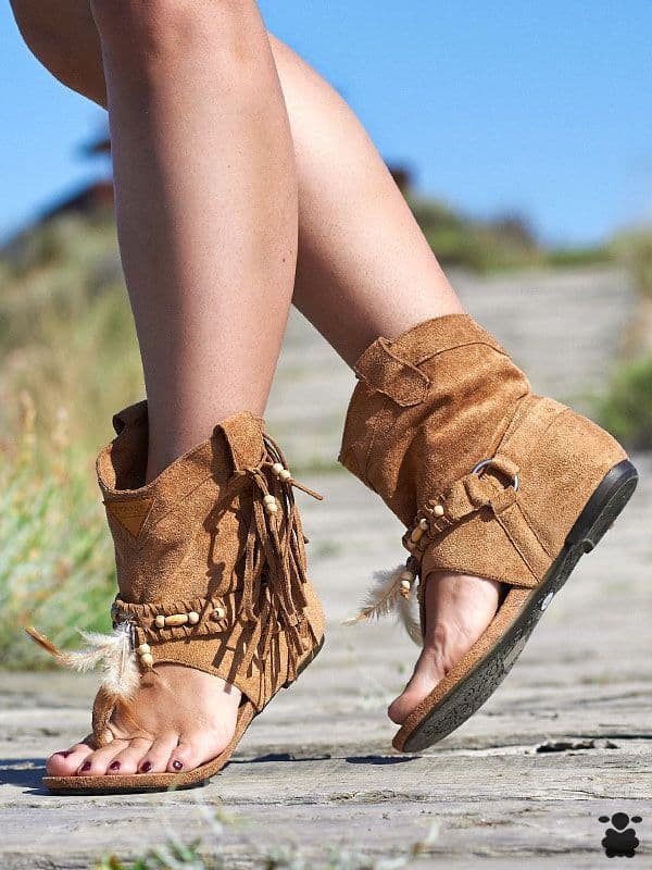 Sandalias Boho Kekata camel