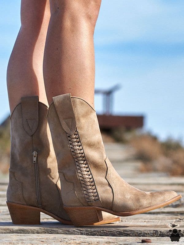 Botas cowboy garrucha beige