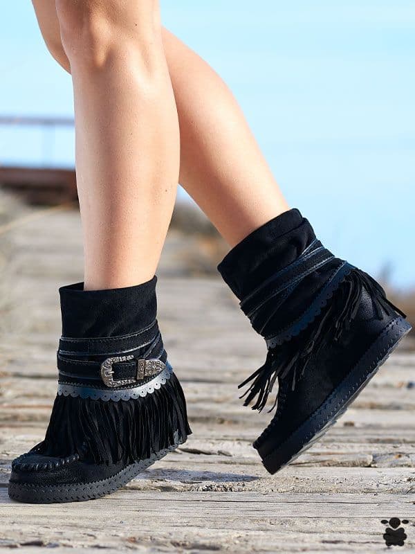 Botas boho chic Regina negro