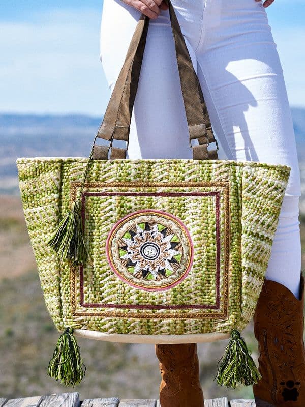 Bolso boho chic Nakoma verde