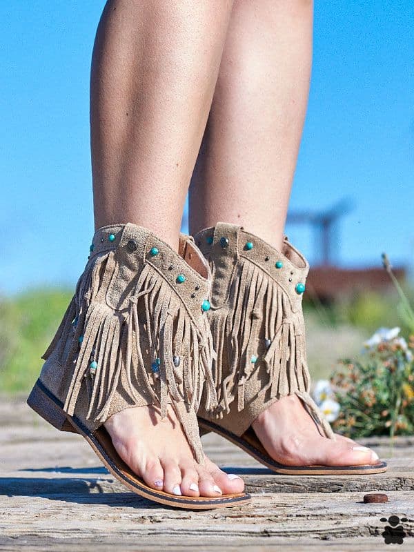 Sandalias boho Kahina beige