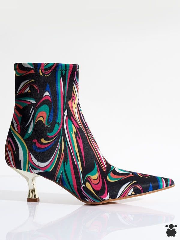 Botín estampado multicolor