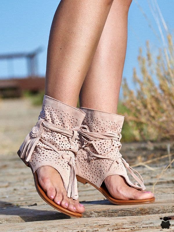 Sandalias boho chic Zoe rosa