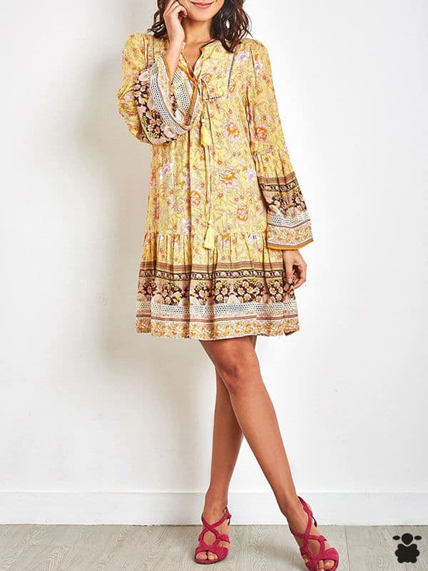 Vestido boho Miró amarillo