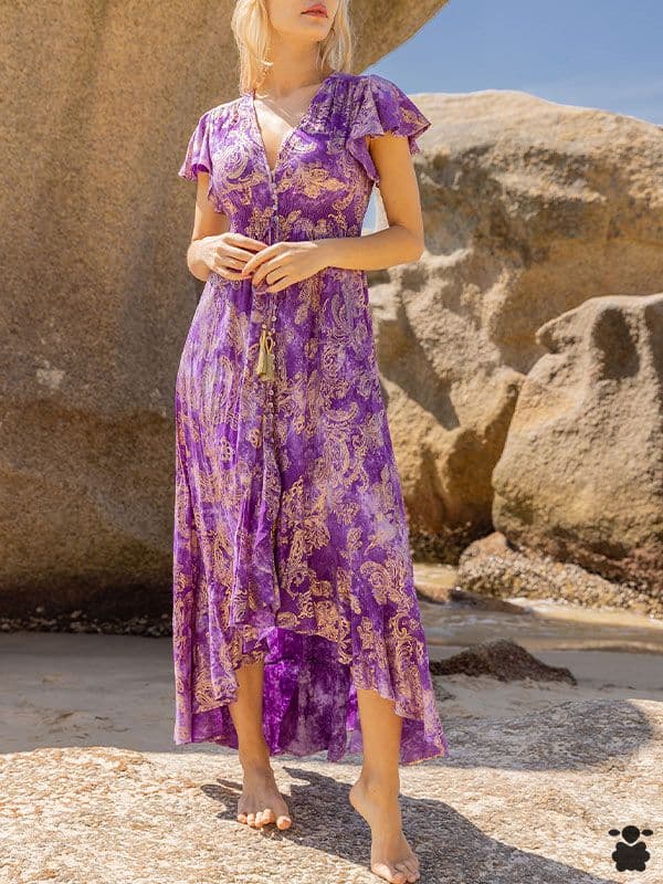 Vestido boho Bruma morado