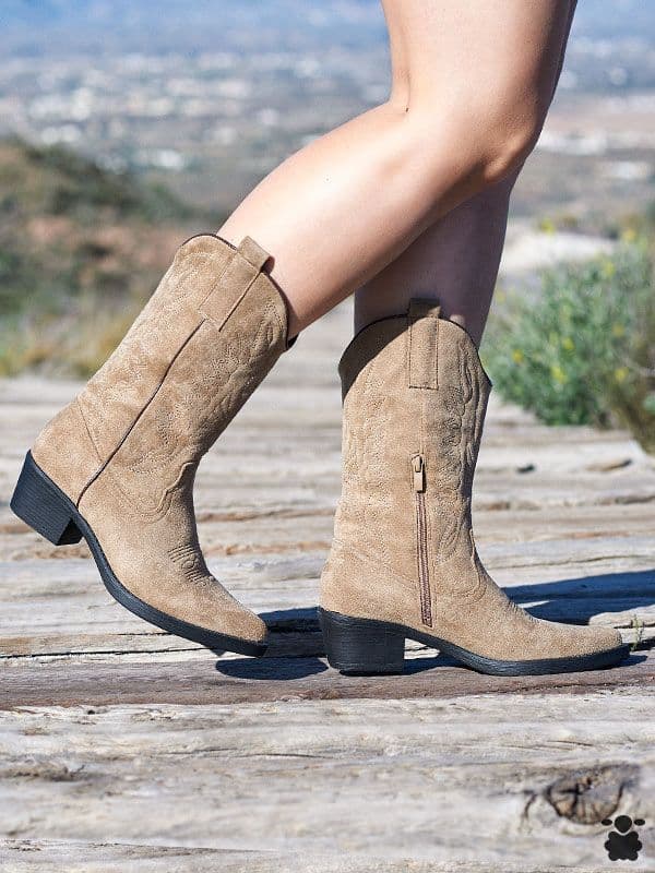 Botas cowboy Tagua beige