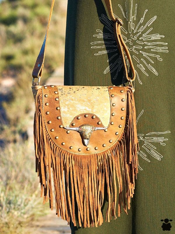 Bolso bohemio de piel western