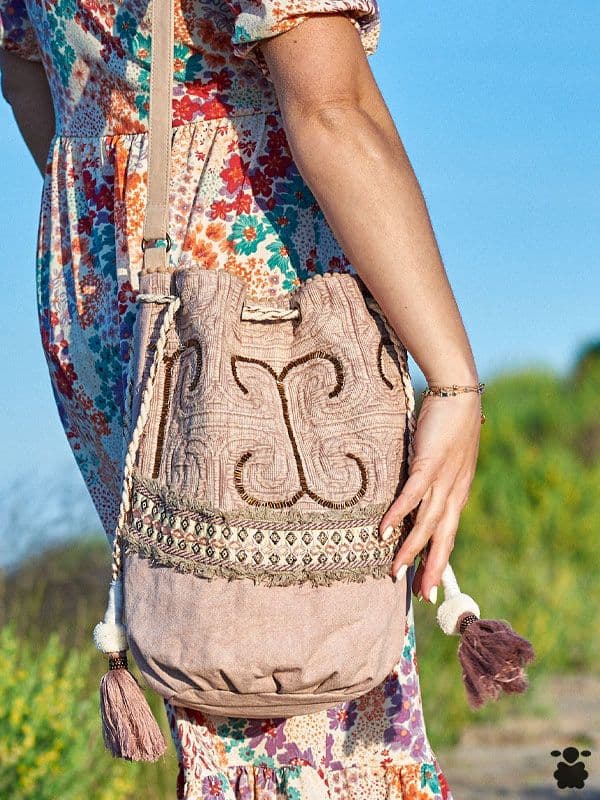 Bolso boho chic Vanelli rosa