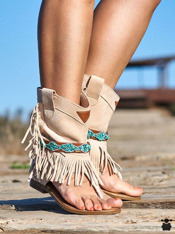 Botas sandalias Verano beige