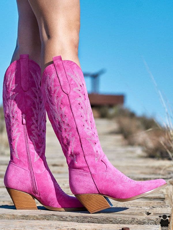 Botas cowboy mujer fucsia