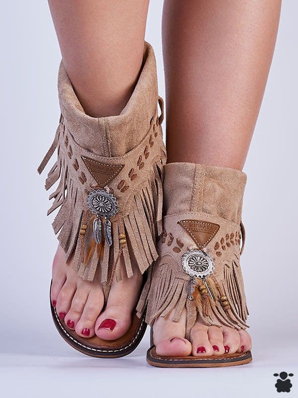 Sandalias Boho Taupe Treue