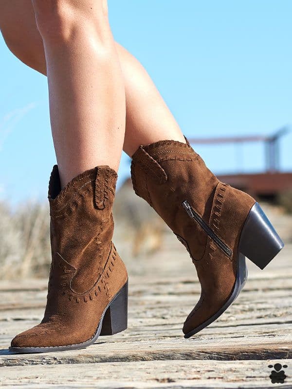 Botines boho Campello café