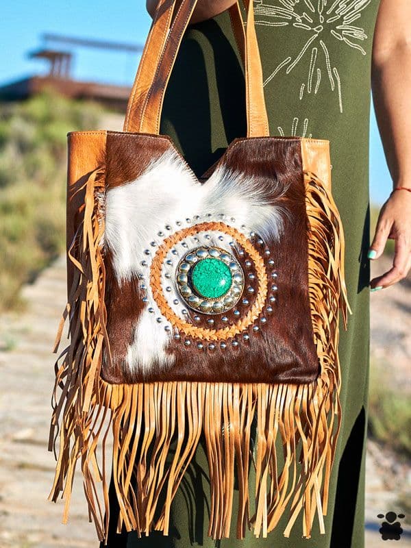 Bolso Bohemio camel blanco marrón