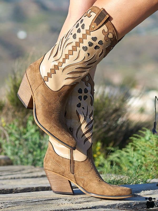 Botas altas boho Sharma camel