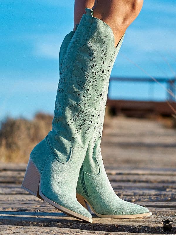 Botas cowboy Huércal verde agua
