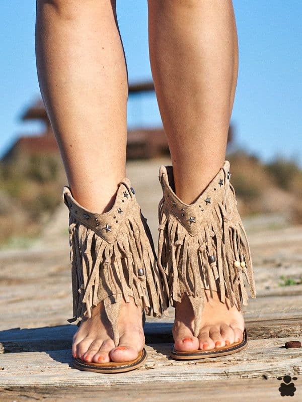 Sandalias boho Estrellas beige