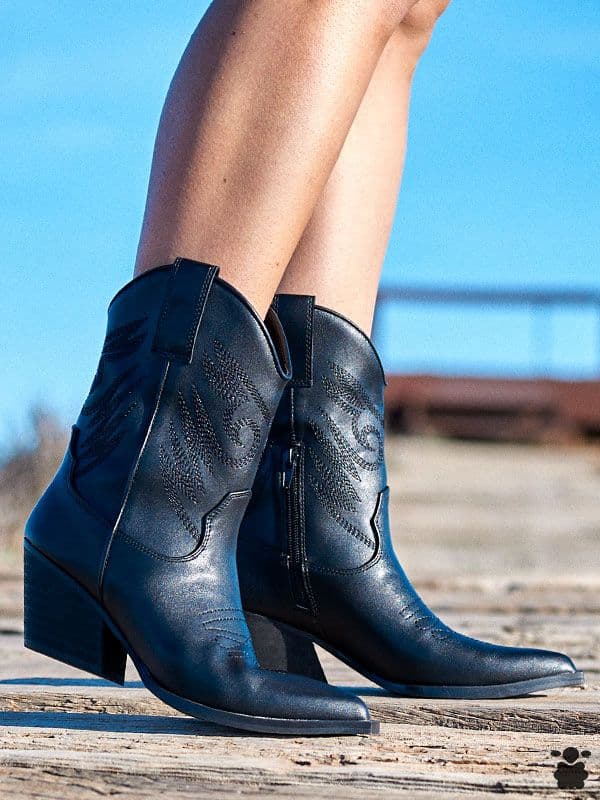 Botines cowboy Moncloa negro