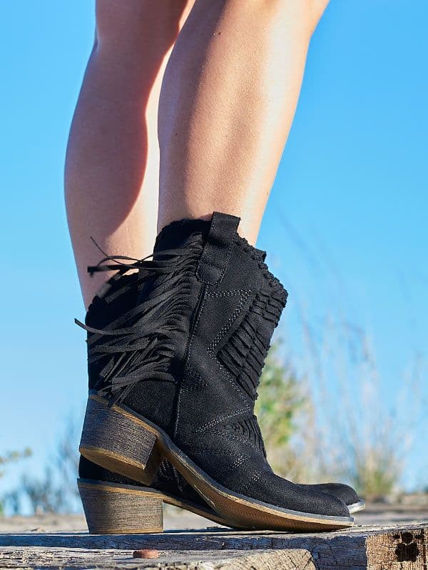Botines camperos Kylie negro