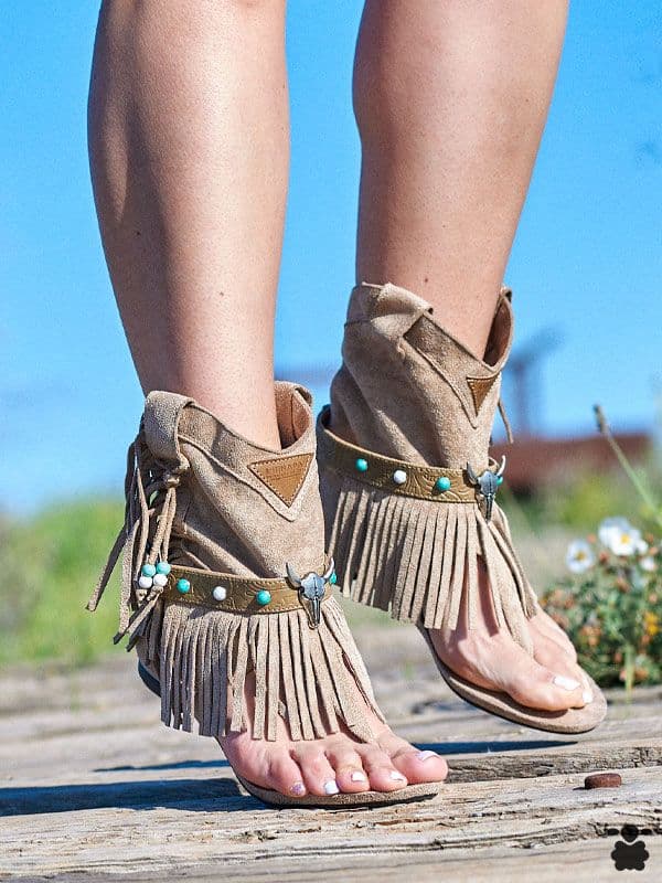 Sandalias boho Saba beige