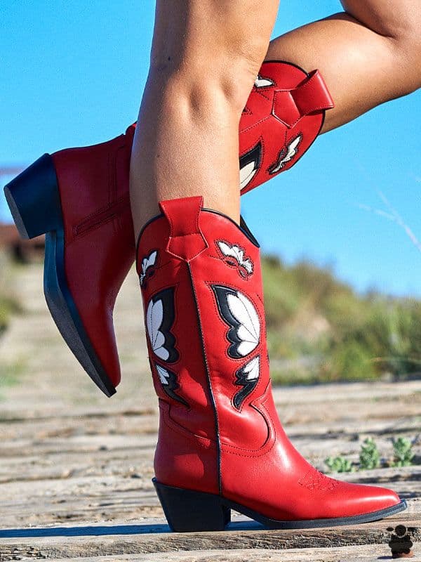Botas cowboy rojas Oporto