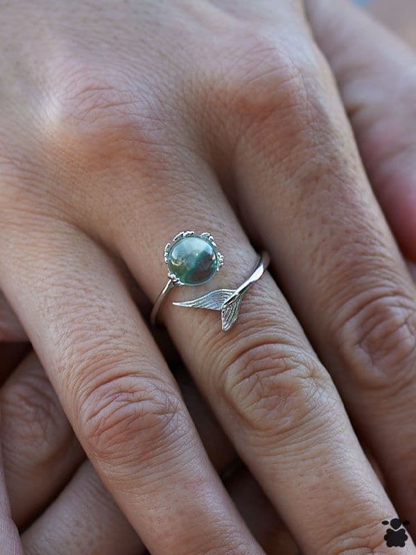 Anillo boho Sirena Verde