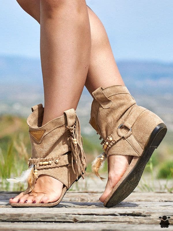 Sandalias Boho Kekata beige