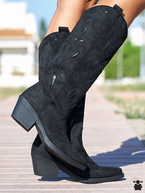 Botas altas cowboy Olvera negro