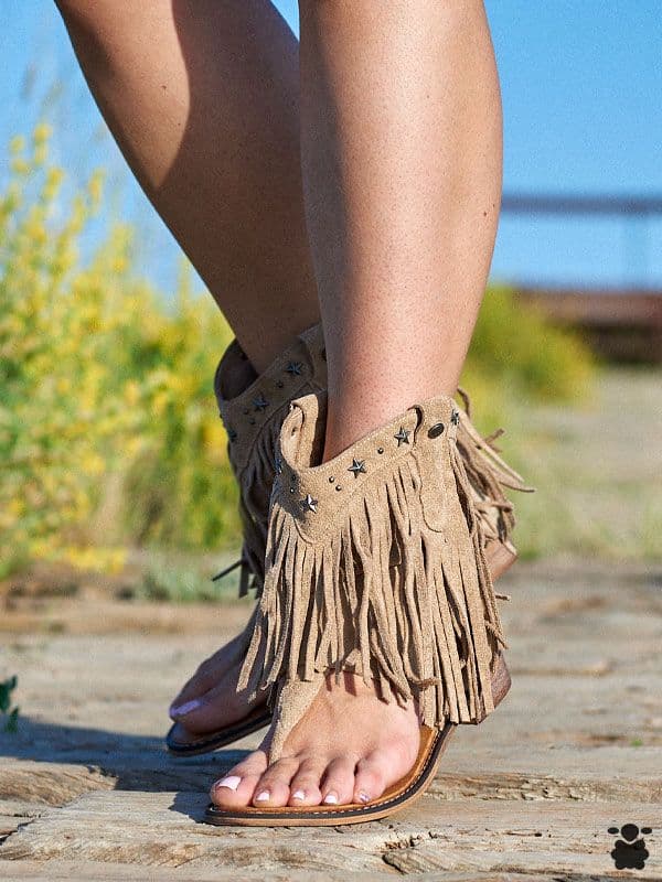 Sandalias boho Daur beige