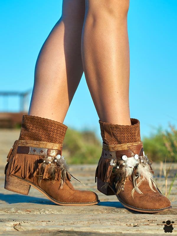 Botines boho chic Cahaya camel