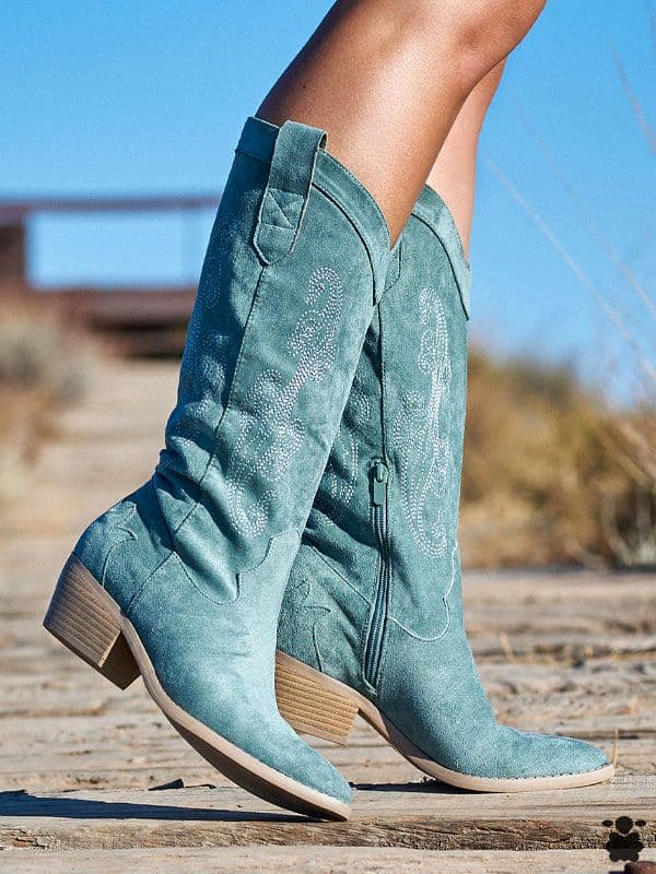 Botas cowboy Hadid verde