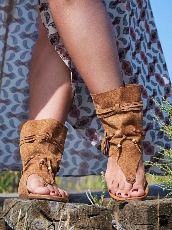 Sandalias Boho Nitocris camel