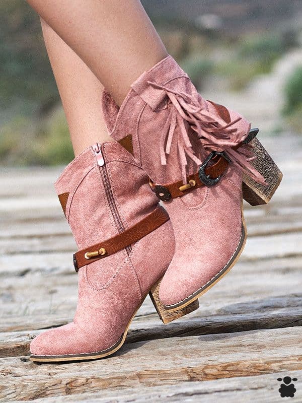 Botines boho Pomb rosa