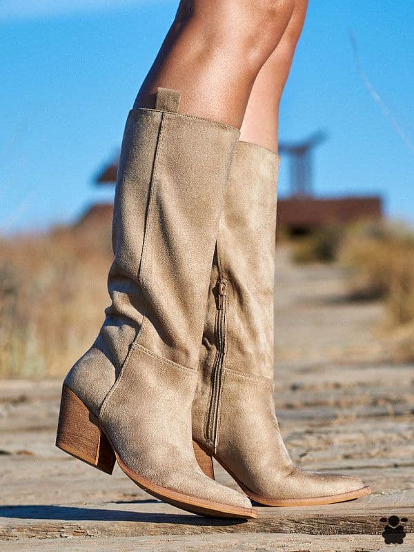 Botas altas cowboy Aranjuez beige