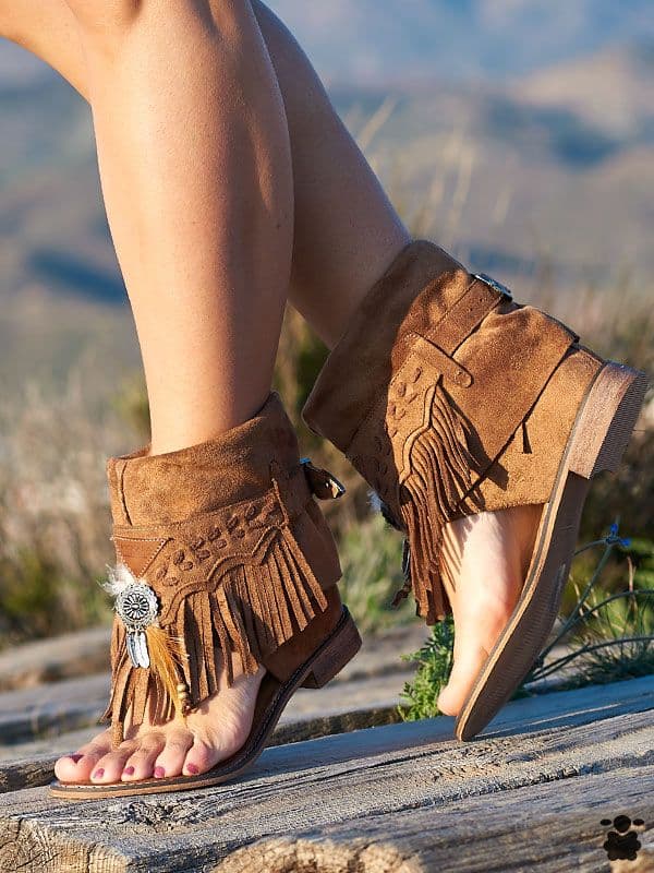Sandalias boho Treue camel