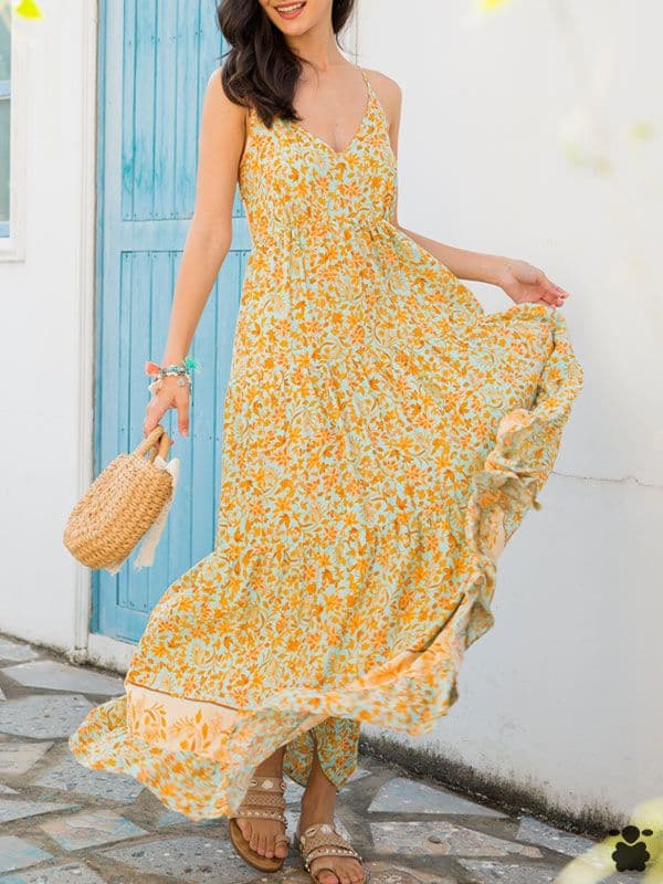 Vestido boho Nobel amarillo