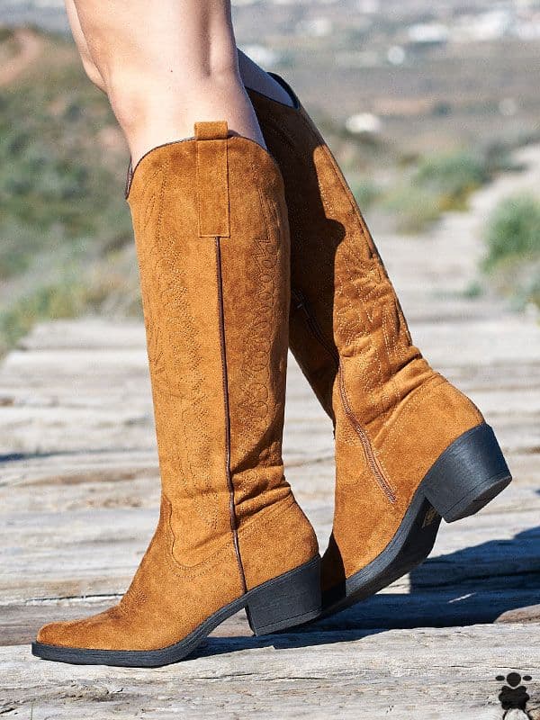 Botas altas cowboy Turey camel