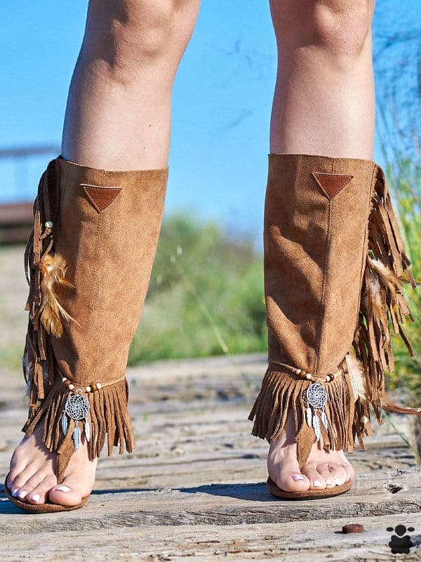Sandalias boho Carriedo camel