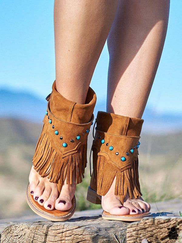 Sandalias boho Ibiza camel