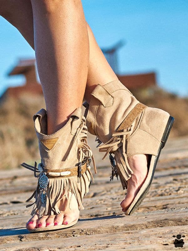 Sandalias boho atrapasueños beige