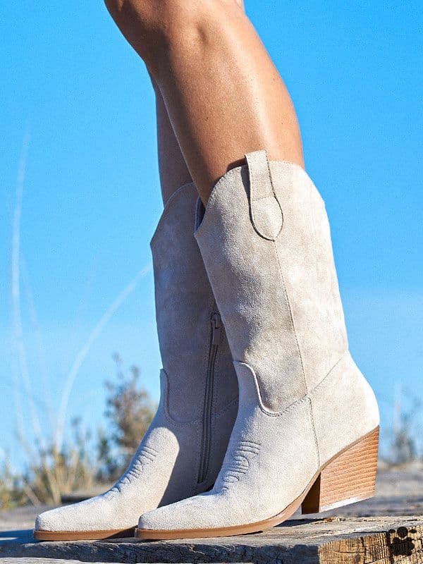 Botas cowboy Rey beige