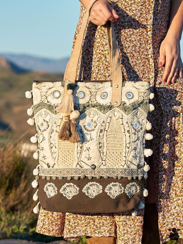 Bolso boho chic Foxx khaki
