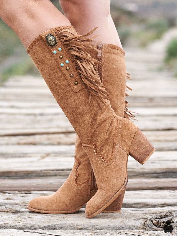 Botas altas boho Toronto camel